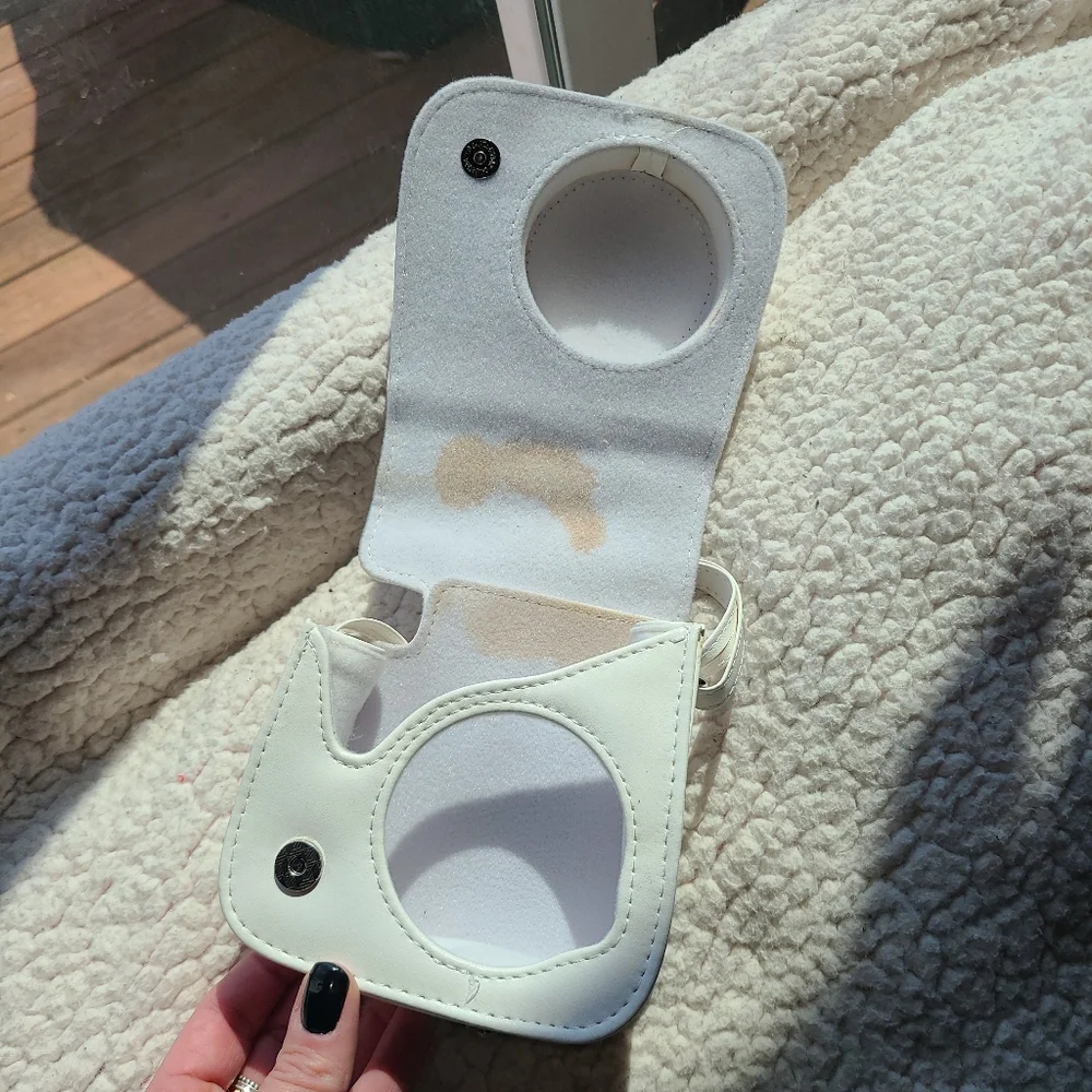 Instax white crossbody carrying case